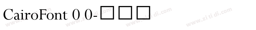 CairoFont 0 0字体转换